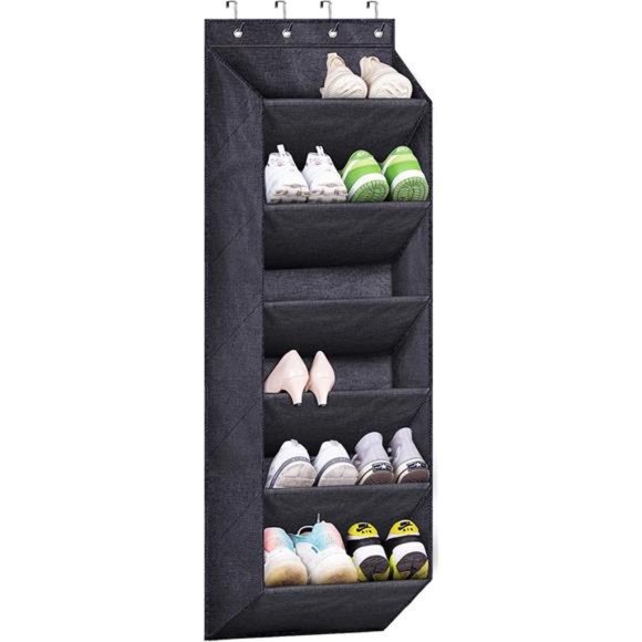 Shoe Rack for Door with Large Deep Pocket,Hanging Door Shoe Organizer for Closet - Picture 1 of 7